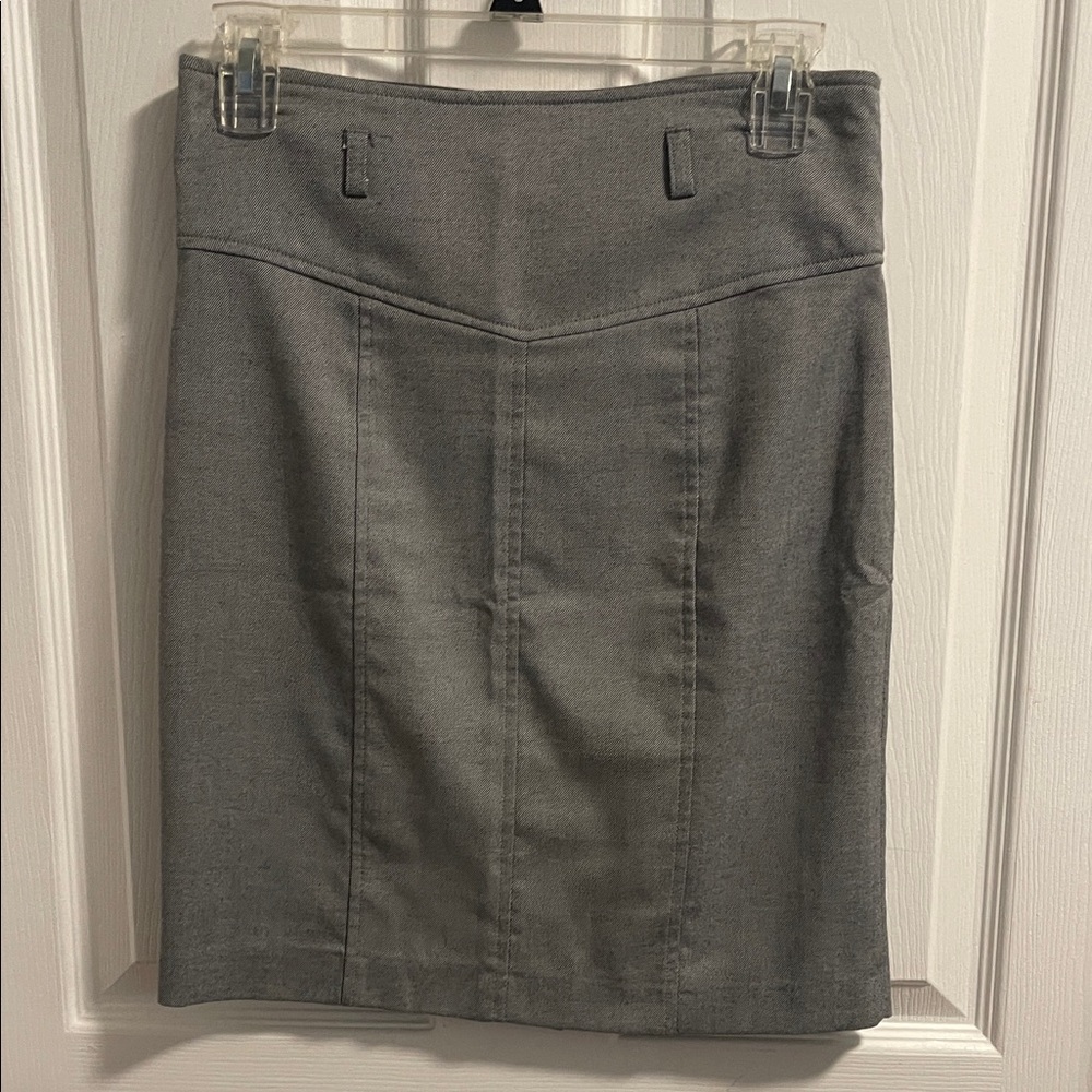 Grass Collection Elegant Charcoal Pencil Skirt